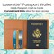 MakerFlo Laserette™ Passport Wallet Blank, Engravable Vegan Leather Travel Passport Holder with RFID Blocking, Card & Cash Slots